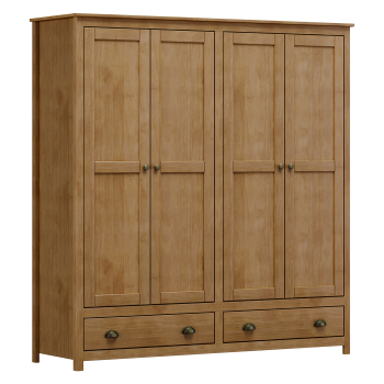 4-türiger Kleiderschrank TOPAZIO Eiche