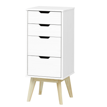 Kommode 2+2 Schubladen BONITO Lack-weiß
