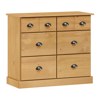 Kommode 4+2 Schubladen STANFORD Wachs