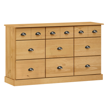 Kommode 6+3 Schubladen STANFORD Wachs