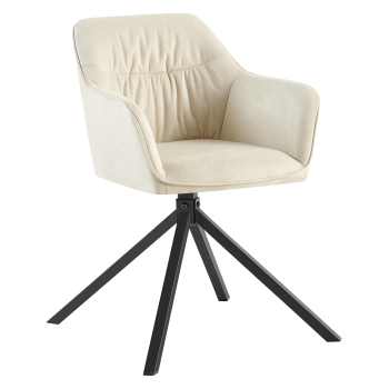 Esszimmerstuhl SINES beige Samt