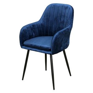 Esszimmerstuhl DELTA Samt blau