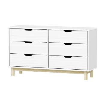 Kommode 3+3 Schubladen BONITO 2 Lack-weiß