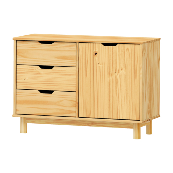 Kommode 1 Tür + 3 Schubladen BONITO 2 lackiert