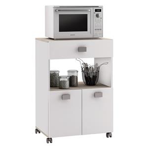 Mikrowellenschrank ROMARIN Akazie/Weiß