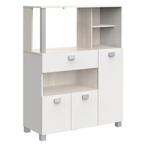 Mikrowellenschrank BASILIC Akazie/Weiß