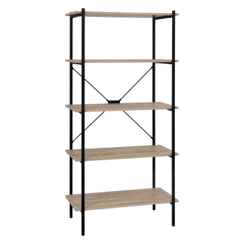 Bücherregal 5 Fachböden LOFT Eiche