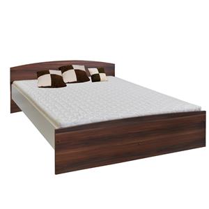 Doppelbett 60341 nussbaum/weiß