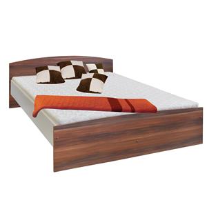 Doppelbett 60342 nussbaum/weiß