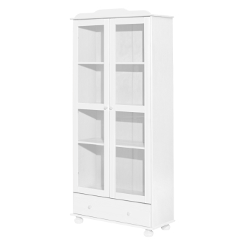 Vitrine 8050B weiß lackiert