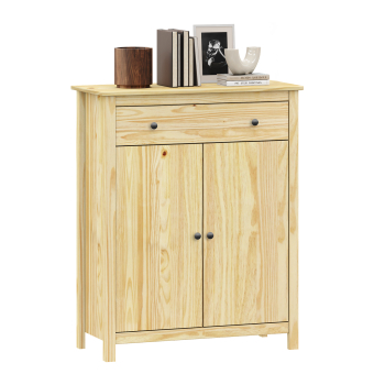 Kommode 2 Türen + Schublade TORINO Metallgriffe