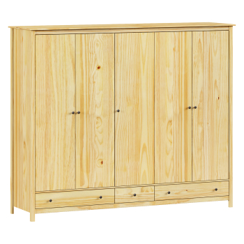 Schrank mit 5 Türen TORINO Metallgriffe