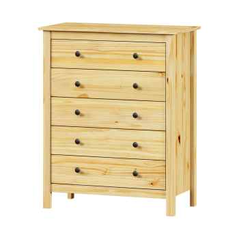 Kommode mit 5 Schubladen TORINO Metallgriffe