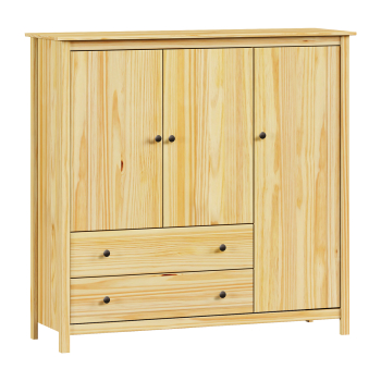 Kommode 3 Türen + 2 Schubladen TORINO Metallgriffe