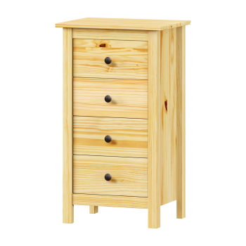 Kommode 4 Schubladen TORINO Metallgriffe