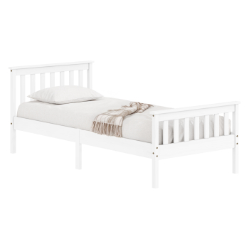 Einzelbett TORINO 90x200 weiß lackiert