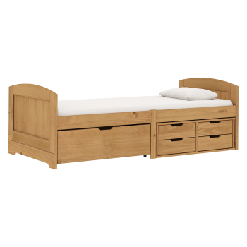 Einzelbett mit Schubladen 8816V MARY wax