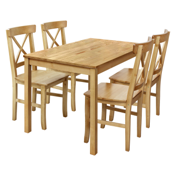 Tisch + 4 Stühle 8845A antik