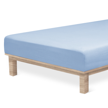Andrea Simone Boxspringbettlaken 90x200x35 blau