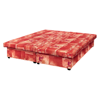 Doppelbett Sara rot/orange